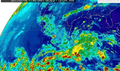 Para Veracruz y Oaxaca se pronostican tormentas intensas, actividad eléctrica y granizadas.