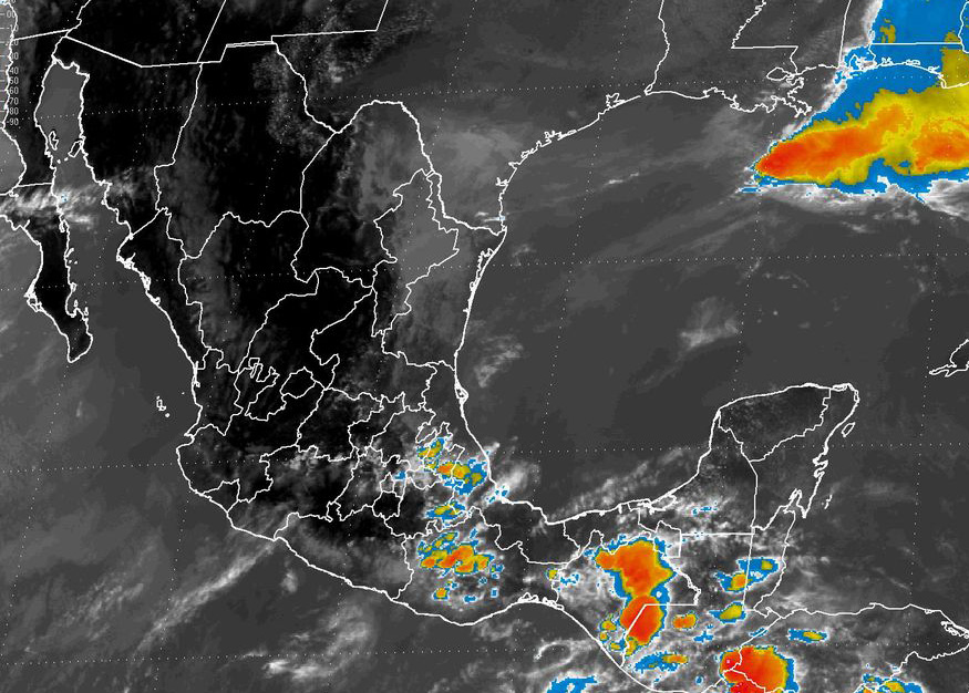 Chubascos muy fuertes con tormentas locales intensas, se prevén en Veracruz y Oaxaca.