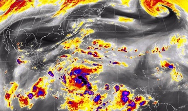 Durante la noche, se prevén tormentas de fuertes a muy fuertes en la Península de Yucatán, el occidente y el sureste de México