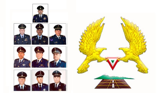 Directores y heráldica de la Escuela Militar de Aviación.