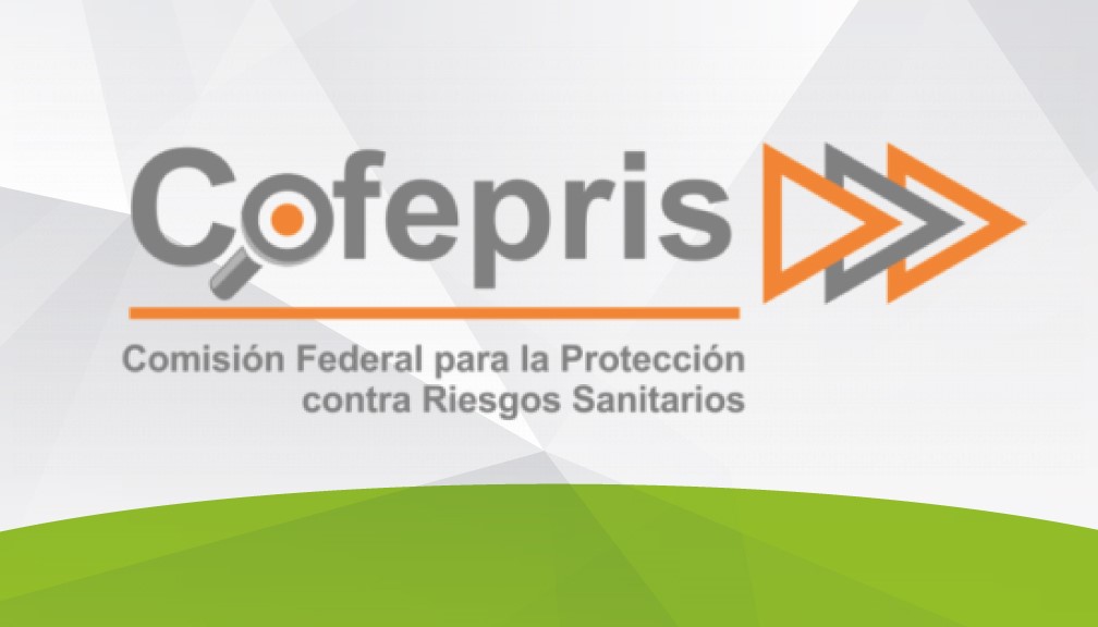 Logotipo oficial de la Comisión Federal para la Protección contra Riesgos Sanitarios (COFEPRIS) en los Estados Unidos Mexicanos.