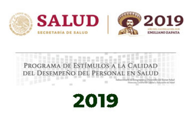Imagen con logos de la Secretaría de Salud y del Gobierno Federal para 2019 y nombre del programa