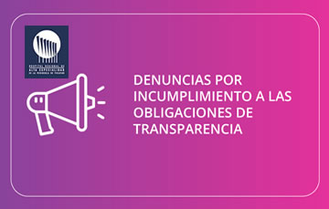cuadro en colores del INAI con logo del hospital regional de alta especialidad de la península de Yucatán y texto Denuncias por incumplimiento a las obligaciones de transparencia