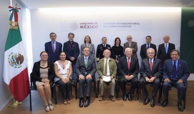 Fotografía que muestra los integrantes de la Comisión Intersecretarial de Cambio Climático (CICC)