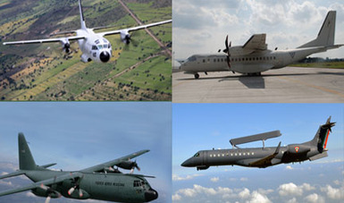 Aviones de la Fuerza Aérea Mexicana.