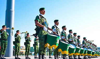 Banda de Guerra del Cuerpo de Policía Militar.