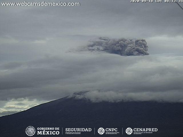 En las últimas 24 horas, mediante el sistema de monitoreo del volcán Popocatépetl se identificaron 89 exhalaciones y 237 minutos de tremor.
