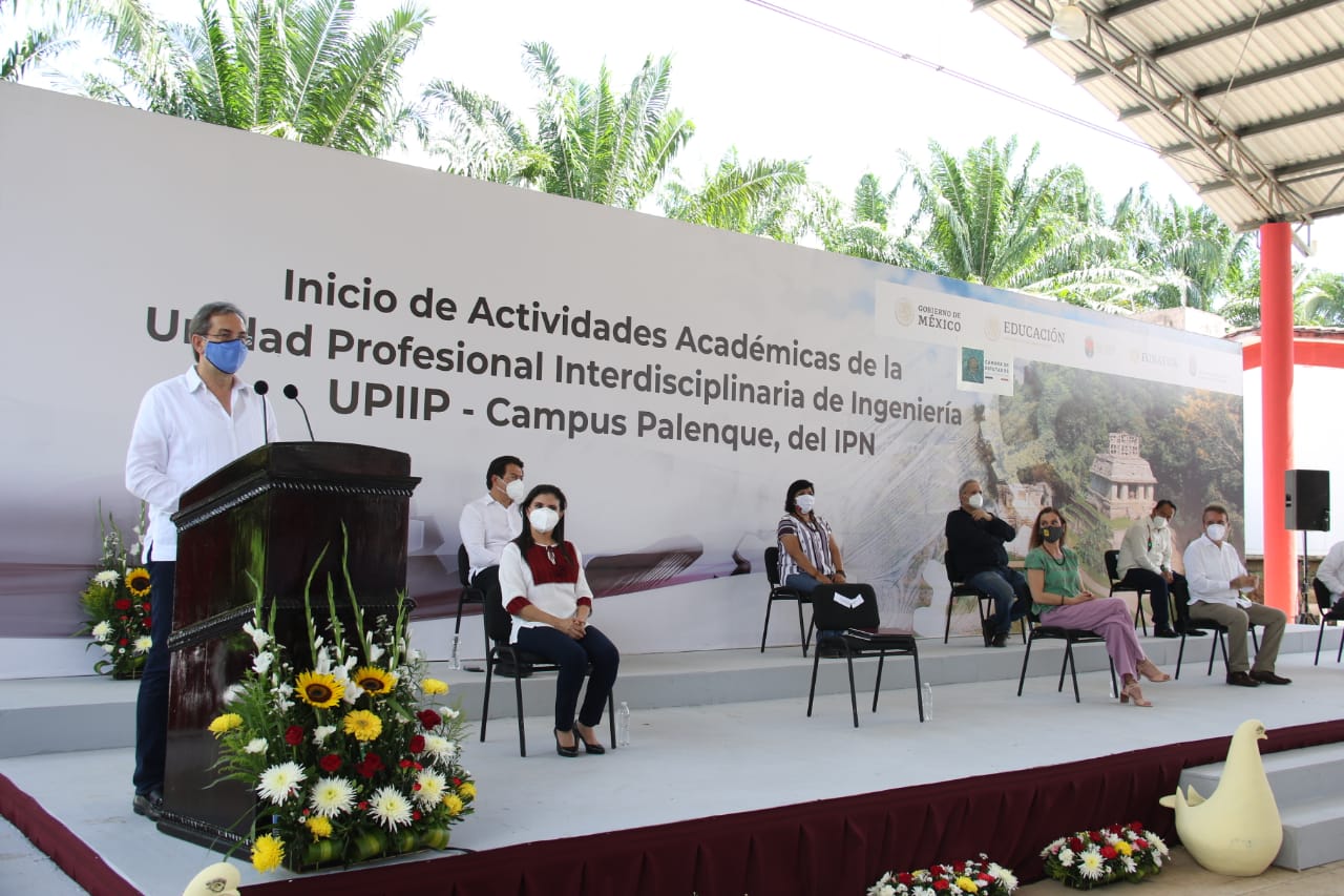 Inauguran autoridades federales y locales la Unidad Profesional Interdisciplinaria de Ingeniería, campus Palenque, del IPN