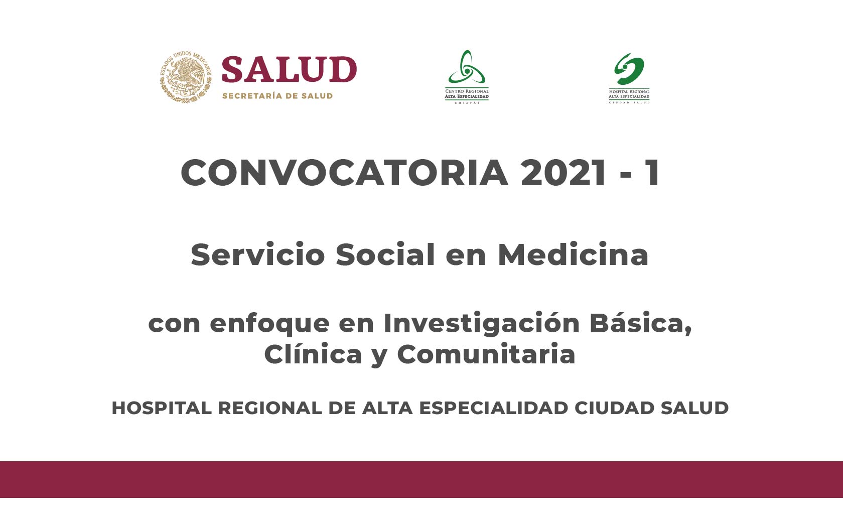 convocatoria 2021 Servicio Social Medicina