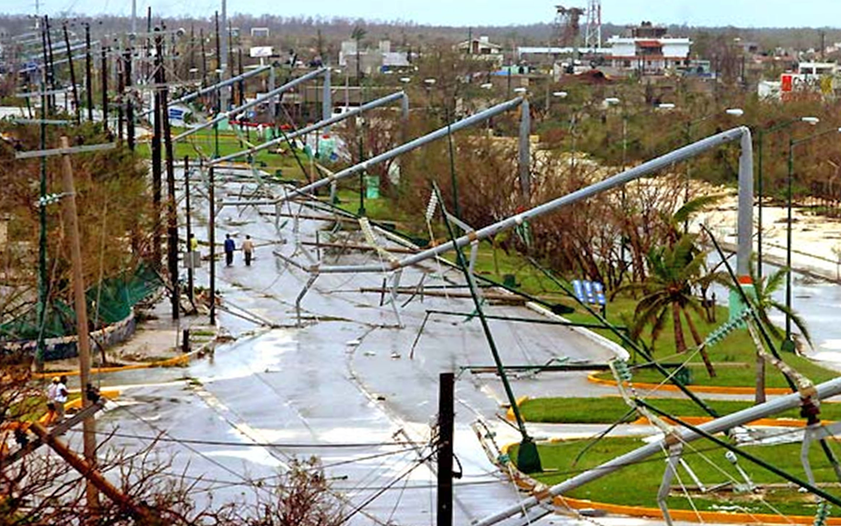 Estragos del huracán Wilma en Quintana Roo, 2005.