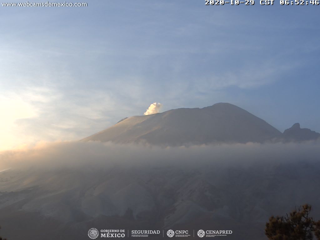 En las últimas 24 horas, mediante los sistemas de monitoreo del volcán Popocatépetl se identificaron 531 exhalaciones acompañadas de gases volcánicos.