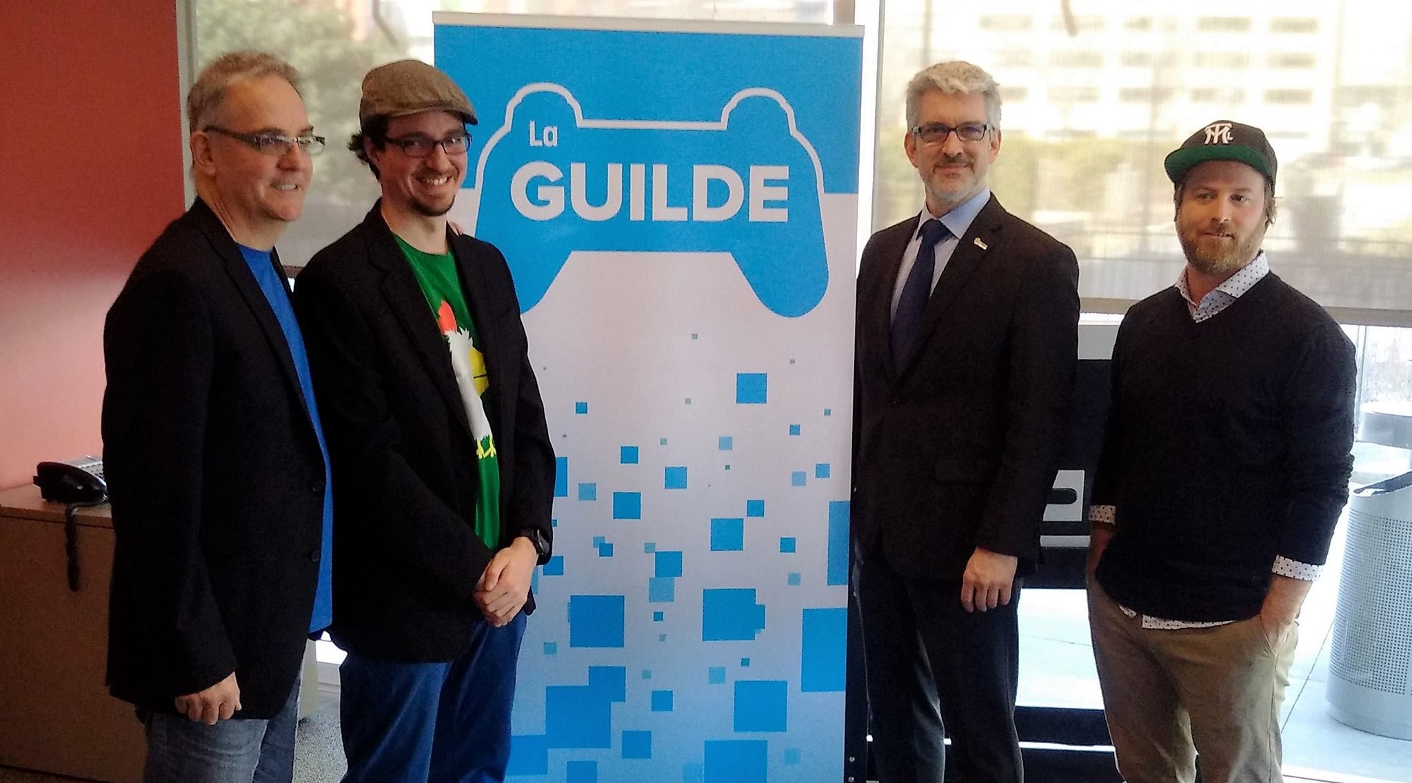 Fotos de los fundadores de la Guilde compañía de videojuegos cooperativos
