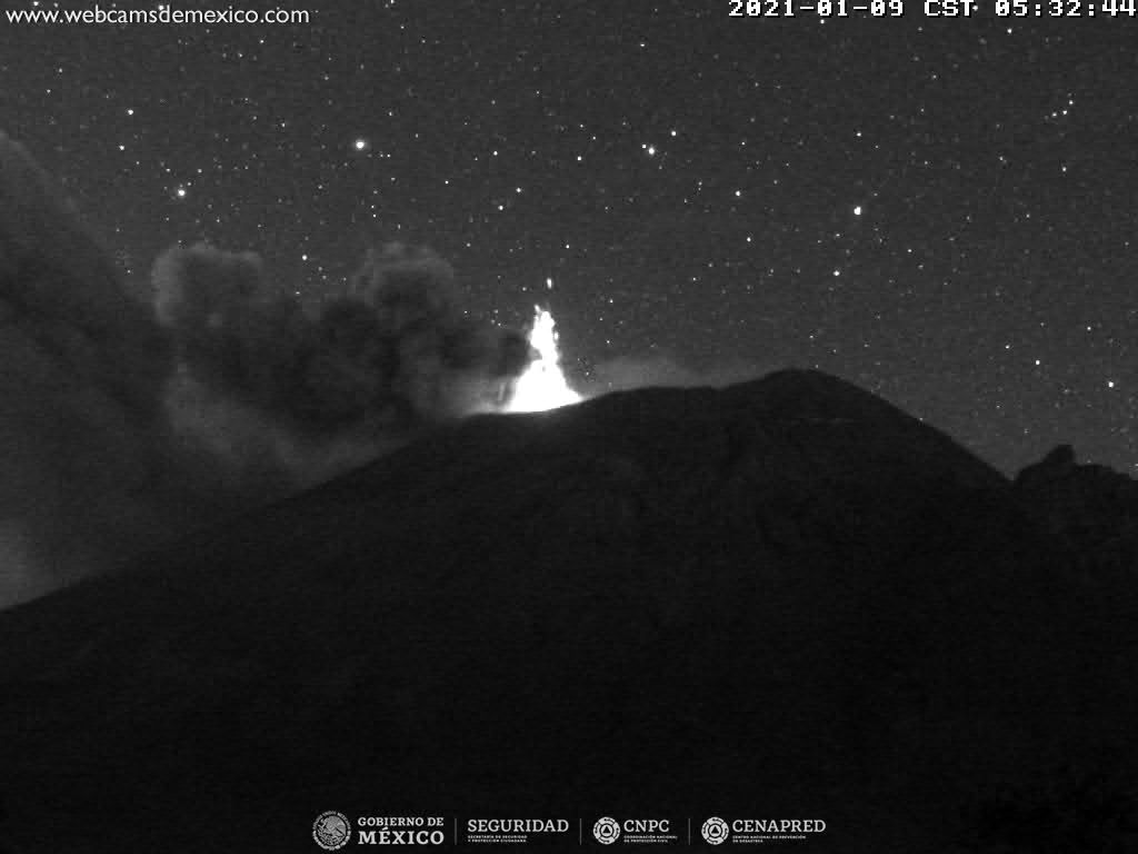 En las últimas 24 horas, mediante los sistemas de monitoreo del volcán Popocatépetl se identificaron 11 exhalaciones.