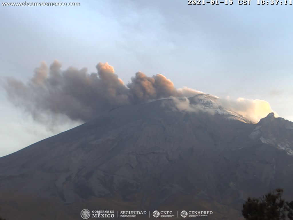 En las últimas 24 horas, mediante los sistemas de monitoreo del volcán Popocatépetl se identificaron 25 exhalaciones y 873 minutos de tremor.