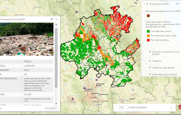 Localización de sitios para la disposición final de residuos sólidos urbanos de Hidalgo