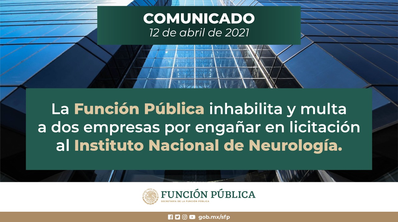 La Función Pública inhabilita y multa a dos empresas por engañar en licitación al Instituto Nacional de Neurología