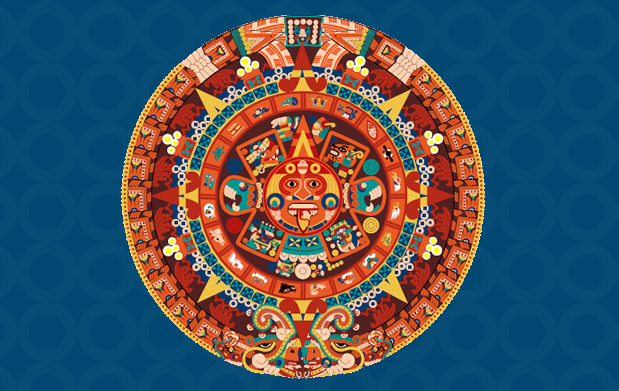 Piedra del Sol (calendario solar). Una representación del tiempo del México antiguo.