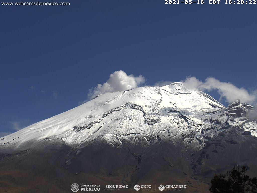 En las últimas 24 horas, mediante los sistemas de monitoreo del volcán Popocatépetl se identificaron 132 exhalaciones y 88 minutos de tremor de baja amplitud, acompañados de gases volcánicos y ligeras cantidades de ceniza.
