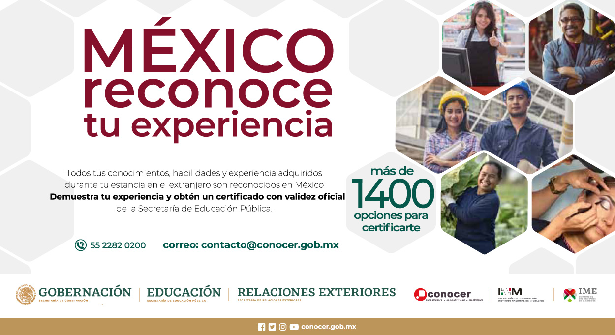 México reconoce tu experiencia