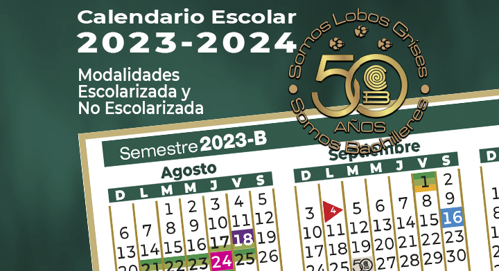 Calendario escolar descargable del Colegio de Bachilleres
