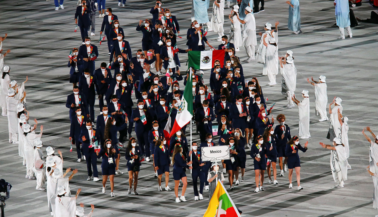 Delegación mexicana en la ceremonia de Inauguración de los XXXII Juegos Olímpicos, Tokio 2020, CONADE
