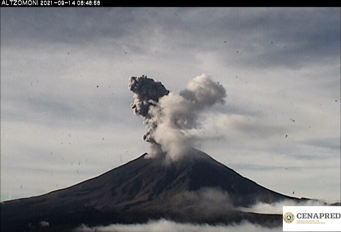 En las últimas 24 horas, a través de los sistemas de monitoreo del volcán Popocatépetl se identificaron 130 exhalaciones, 379 minutos de tremor y 3 explosiones.