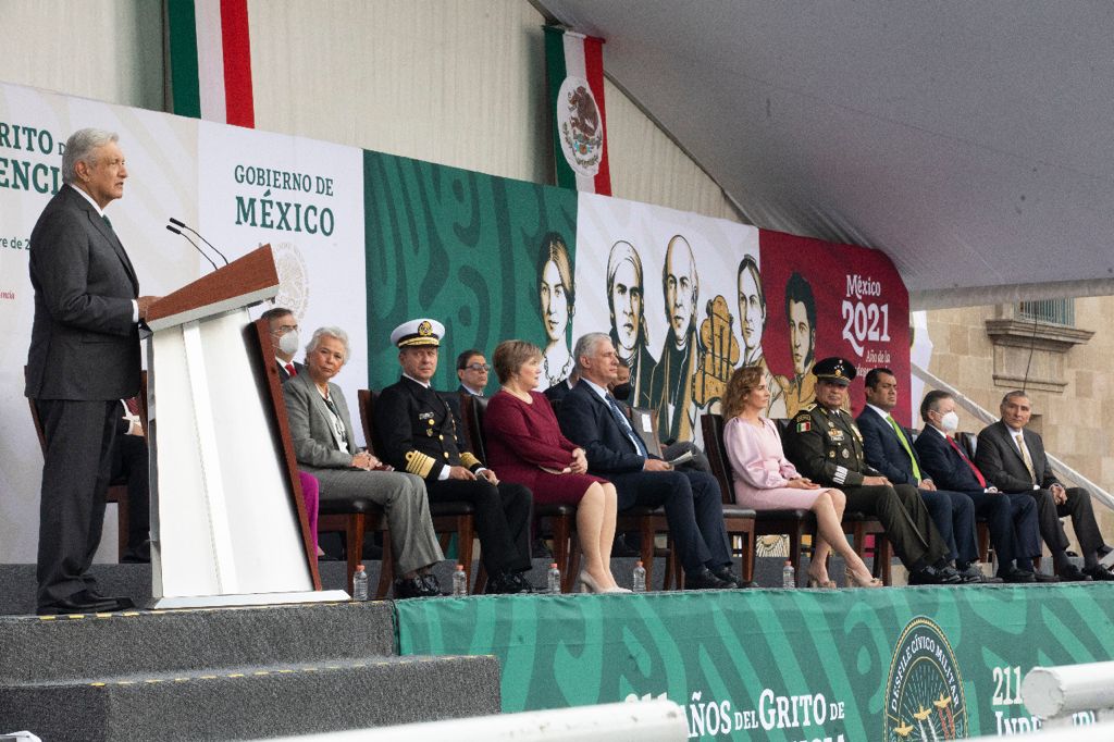 Mensaje del presidente Andrés Manuel López Obrador. Desfile cívico militar: 211 años del Grito de Independencia