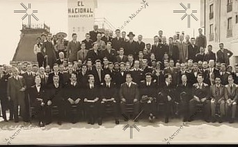 Fotografía de los fundadores del periódico El Nacional. AGN, Archivos Gráficos, Fundadores del periódico El Nacional.
