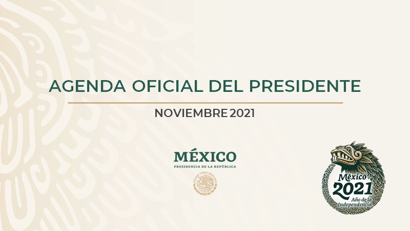 Agenda oficial del presidente Andrés Manuel López Obrador