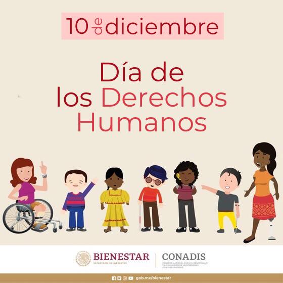 El lema para este 10 de diciembre, Día de los Derechos Humanos es "Igualdad".