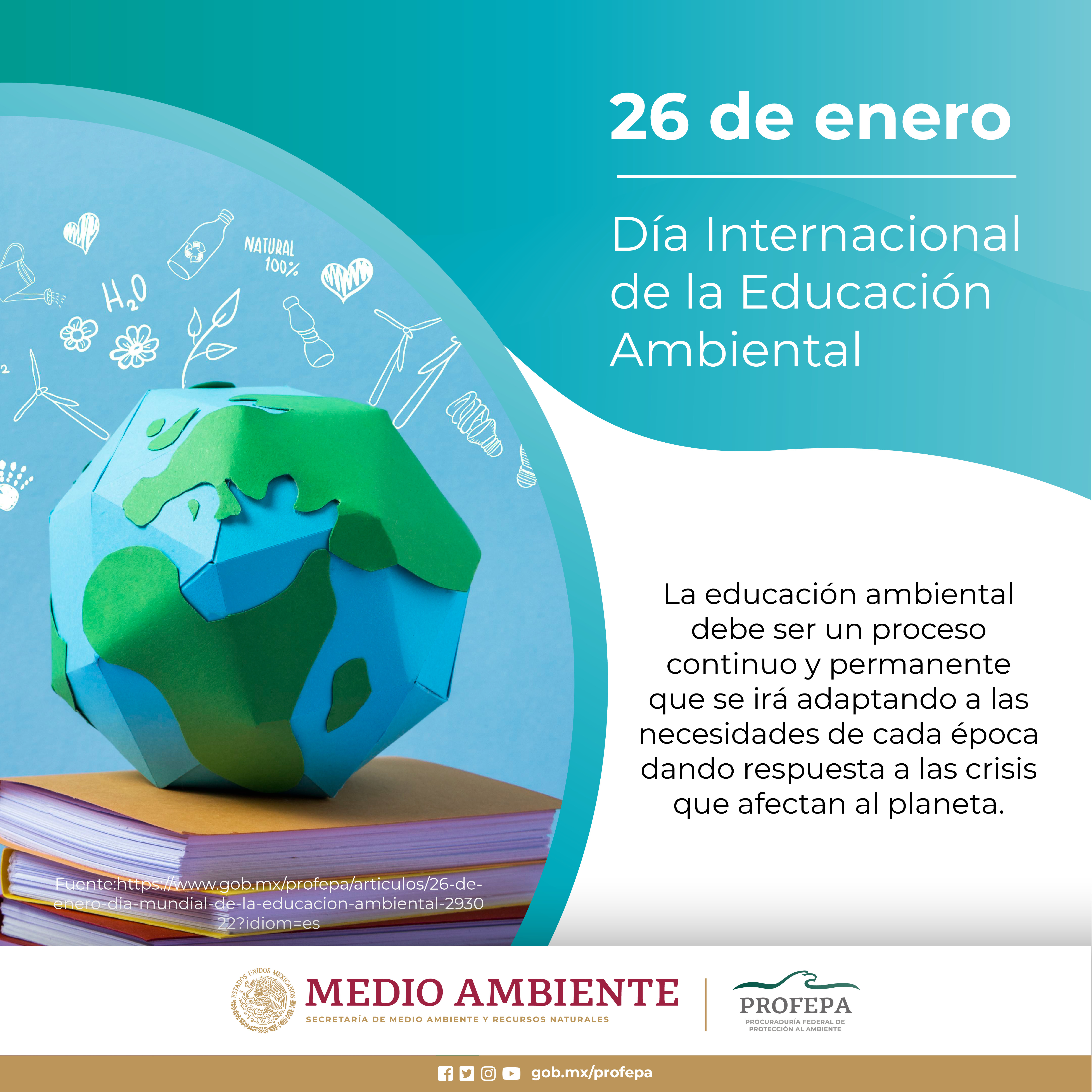 26 de enero: Día Mundial de la Educación Ambiental | Procuraduria Federal  de Proteccion al Ambiente | Gobierno 
