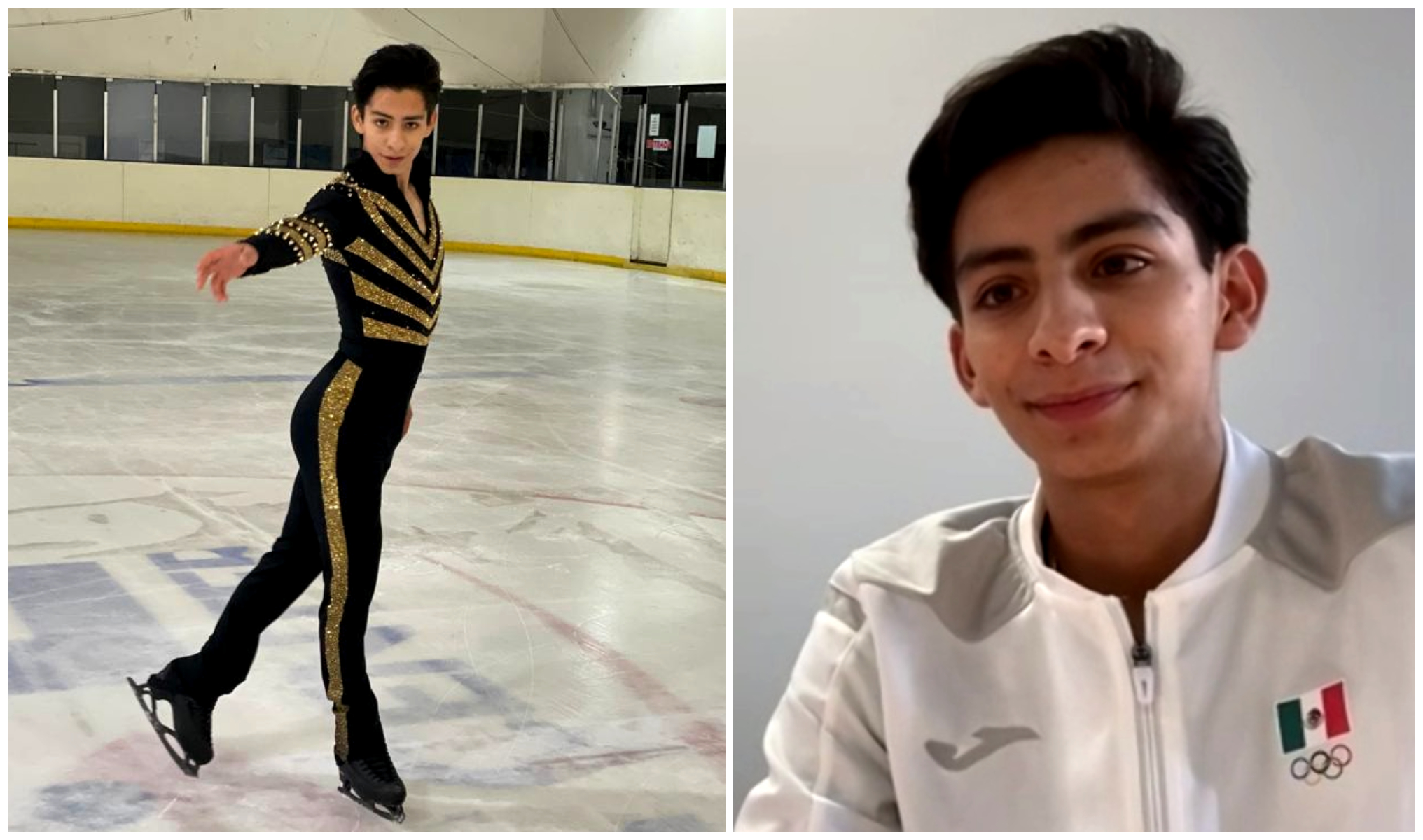 Donovan Carrillo, seleccionado de patinaje artístico sobre hielo, durante conferencia virtual previo a su participación en Beijing 2022. CONADE
