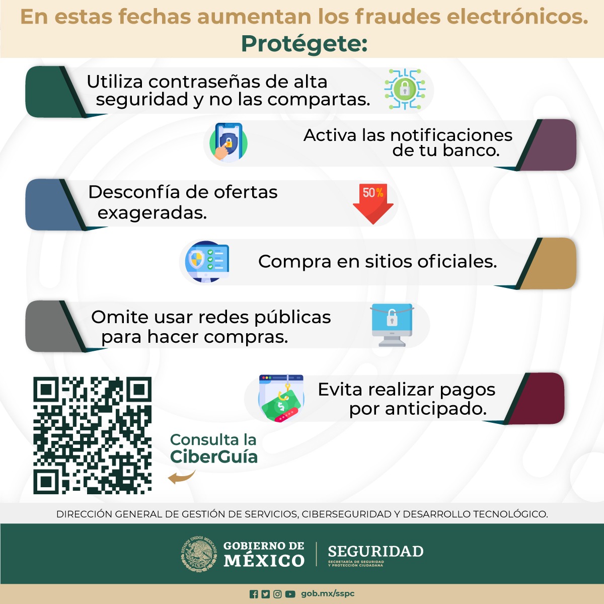 Recomendaciones para protegerte de fraudes electrónicos
