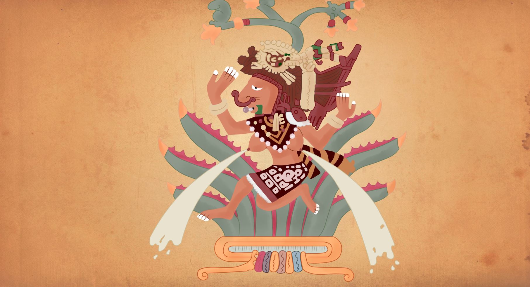 Representación grafica de Mayahuel, diosa del agave.