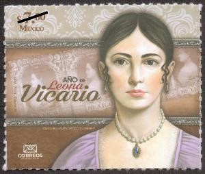 Personajes históricos en estampillas postales:
Leona Vicario
