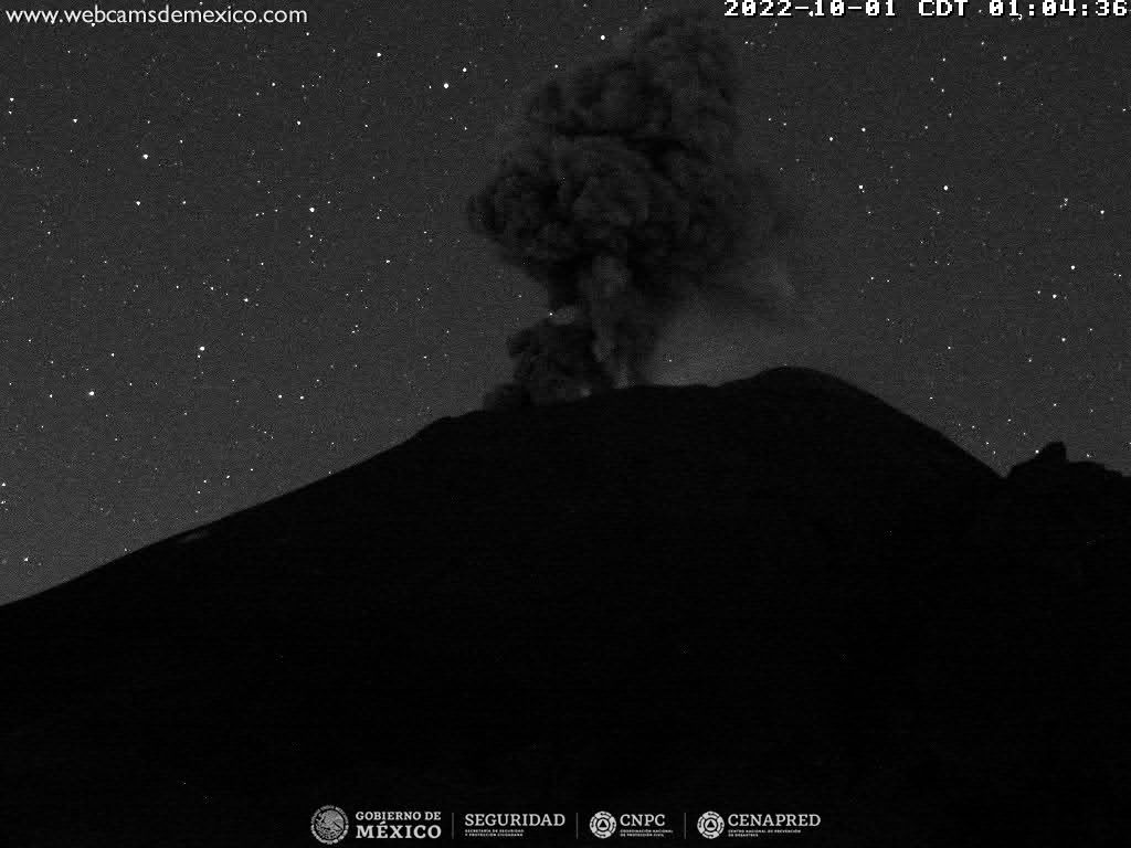 En las últimas 24 horas, mediante los sistemas de monitoreo del volcán Popocatépetl, se detectaron 94 exhalaciones, acompañadas de vapor de agua, gases volcánicos y ligeras cantidades de ceniza.