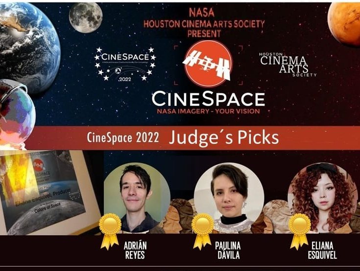 “Colores del Espacio”, obtuvo el tercer lugar de entre otros 169 cortometrajes y cineastas de 38 países