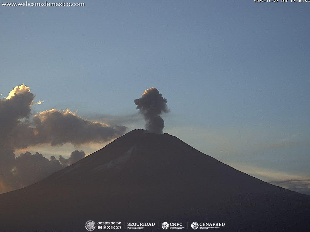 En las últimas 24 horas, mediante los sistemas de monitoreo del volcán Popocatépetl, se detectaron 88 exhalaciones.