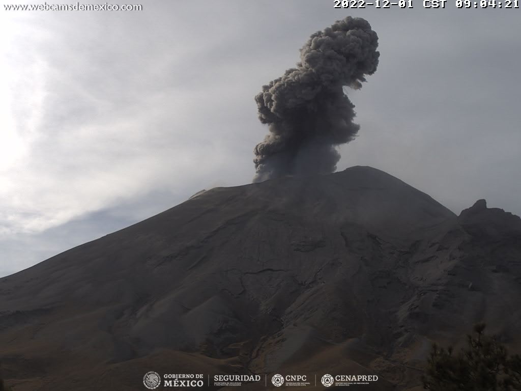 En las últimas 24 horas, mediante los sistemas de monitoreo del volcán Popocatépetl, se detectaron 79 exhalaciones.