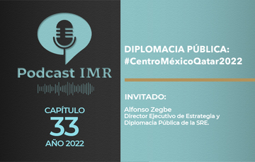 Podcast IMR "Diplomacia Pública: #CentroMéxicoQatar2022"