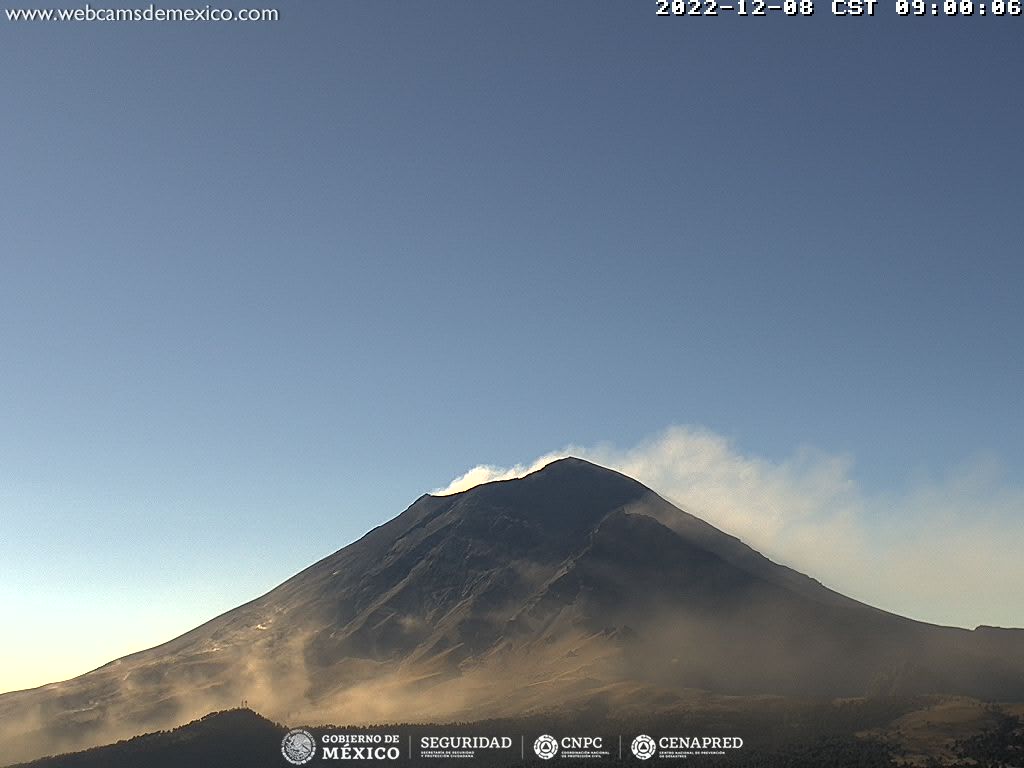 En las últimas 24 horas, mediante los sistemas de monitoreo del volcán Popocatépetl, se detectaron 163 exhalaciones acompañadas de vapor de agua, gases volcánicos y ligeras cantidades de ceniza. Adicionalmente, se registraron 46 minutos de tremor.