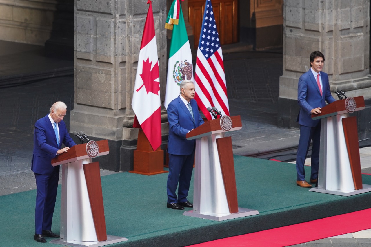 Cumbre de Líderes de América del Norte. Reunión trilateral. Mensaje a medios de comunicación. Palacio Nacional, Ciudad de México, 10 de enero de 2023