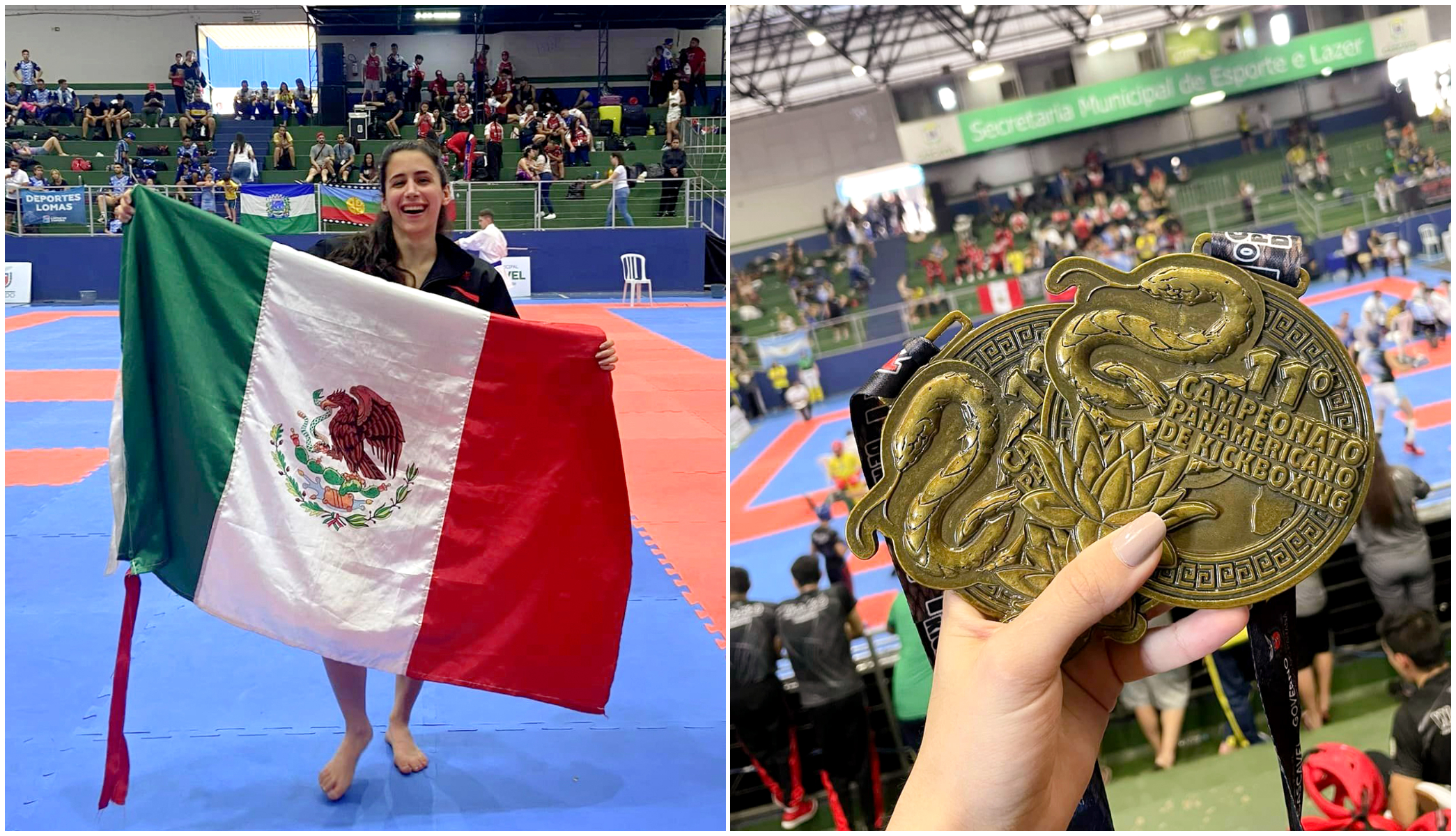 Valeria Bolaños, multicampeona panamericana en formas Brasil 2022. Fotos: Federación Nacional de Kickboxing & WAKO México
