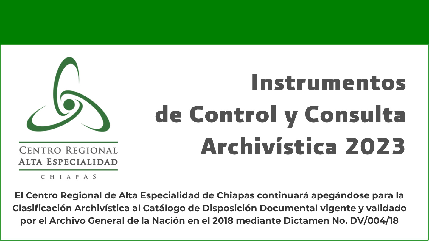 instrumentos de control y consulta archivística 2023