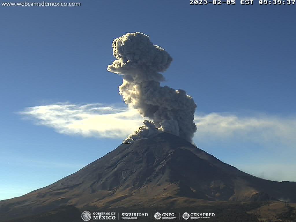En las últimas 24 horas, mediante los sistemas de monitoreo del volcán Popocatépetl, se detectaron 317 exhalaciones acompañadas de vapor de agua, otros gases volcánicos y ceniza 