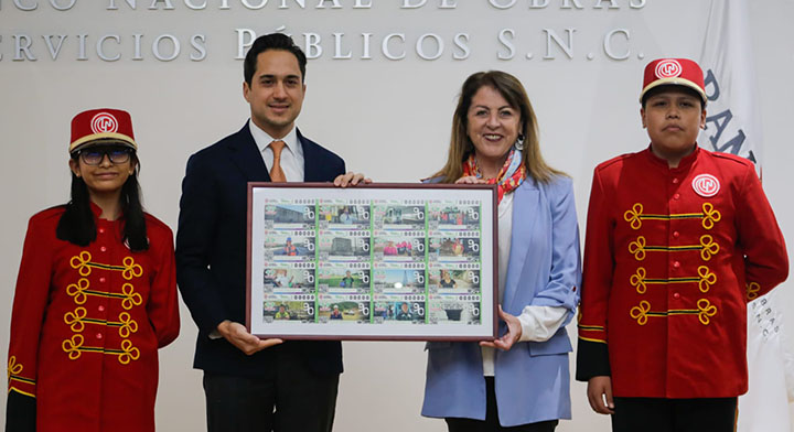 El Director General de Banobras, Jorge Mendoza, junto con la Directora General de Lotenal, Margarita González. 