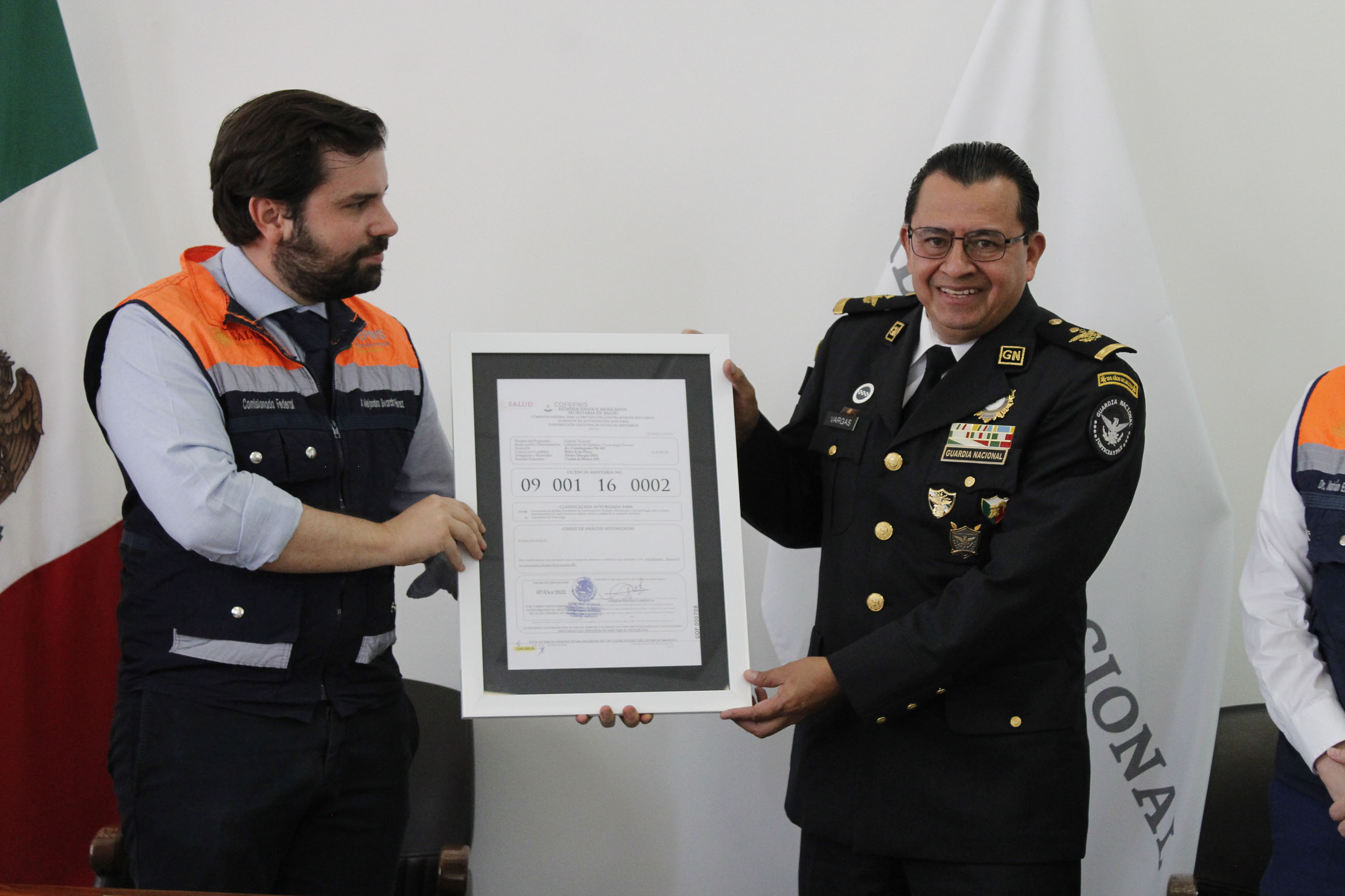 Guardia Nacional recibe licencia sanitaria de Cofepris para Laboratorio de Química y Toxicología Forense