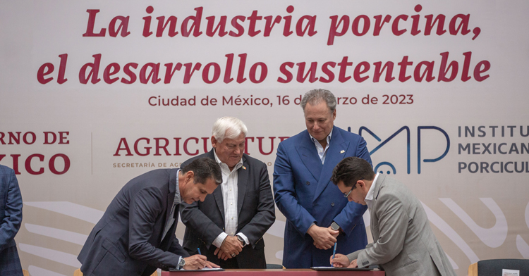 El Senasica suscribió un Plan de Trabajo con la Organización de Porcicultores Mexicanos