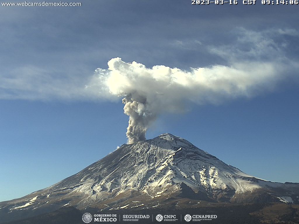 Durante las últimas 24 horas, mediante los sistemas de monitoreo del volcán Popocatépetl, se detectaron 175 exhalaciones.
