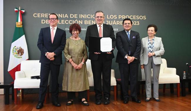 Foreign Secretary Marcelo Ebrard inaugurates the 2023 Benito Juárez Selection Process for career diplomats